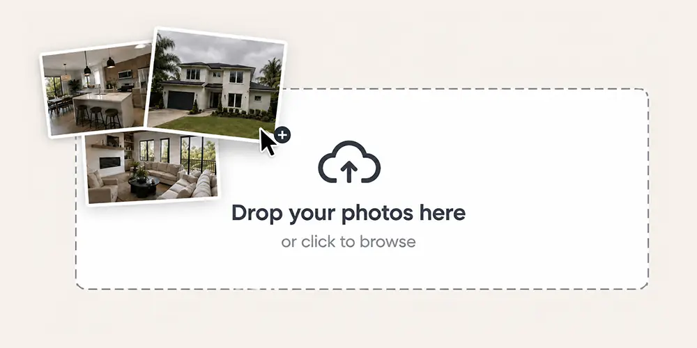 WhatsApp conversation sending listing photos